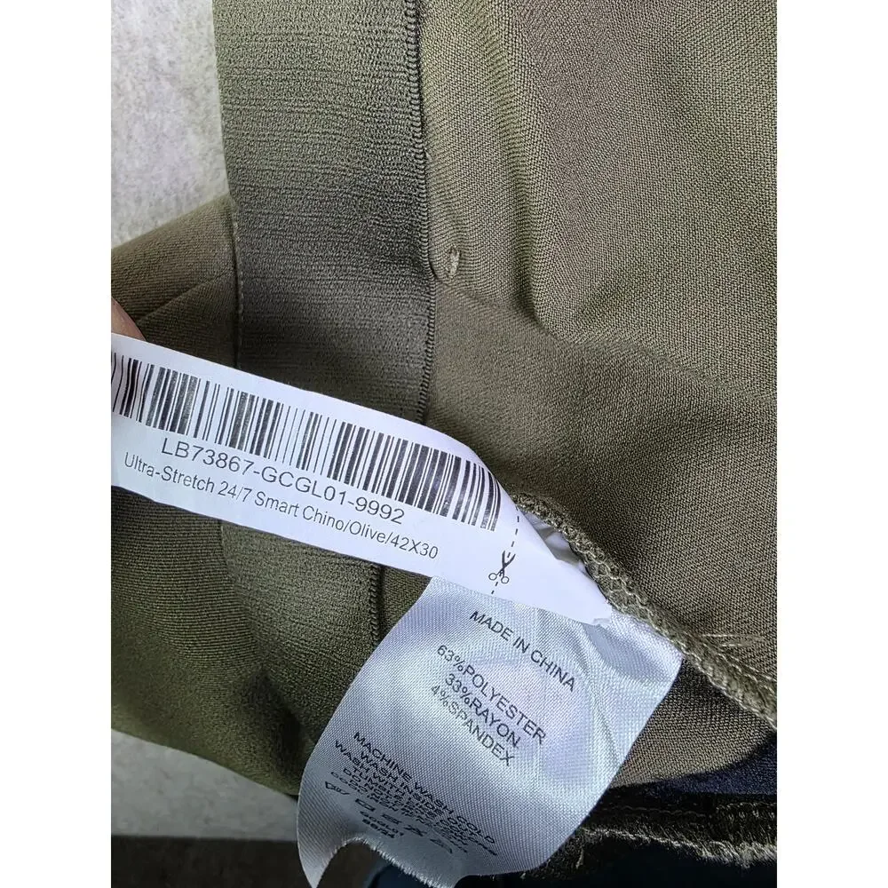 Quince Performance Tech Chino Pants Sz  42x30 Olive Green Pants